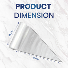 Pastry Piping Bags – Clear & Blue | 55cm | 1 Roll x 100PCS | Bakery & Catering Supplies