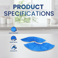 PE Shoe Cover – Blue Disposable 100 PCS PKT - SNH Packing