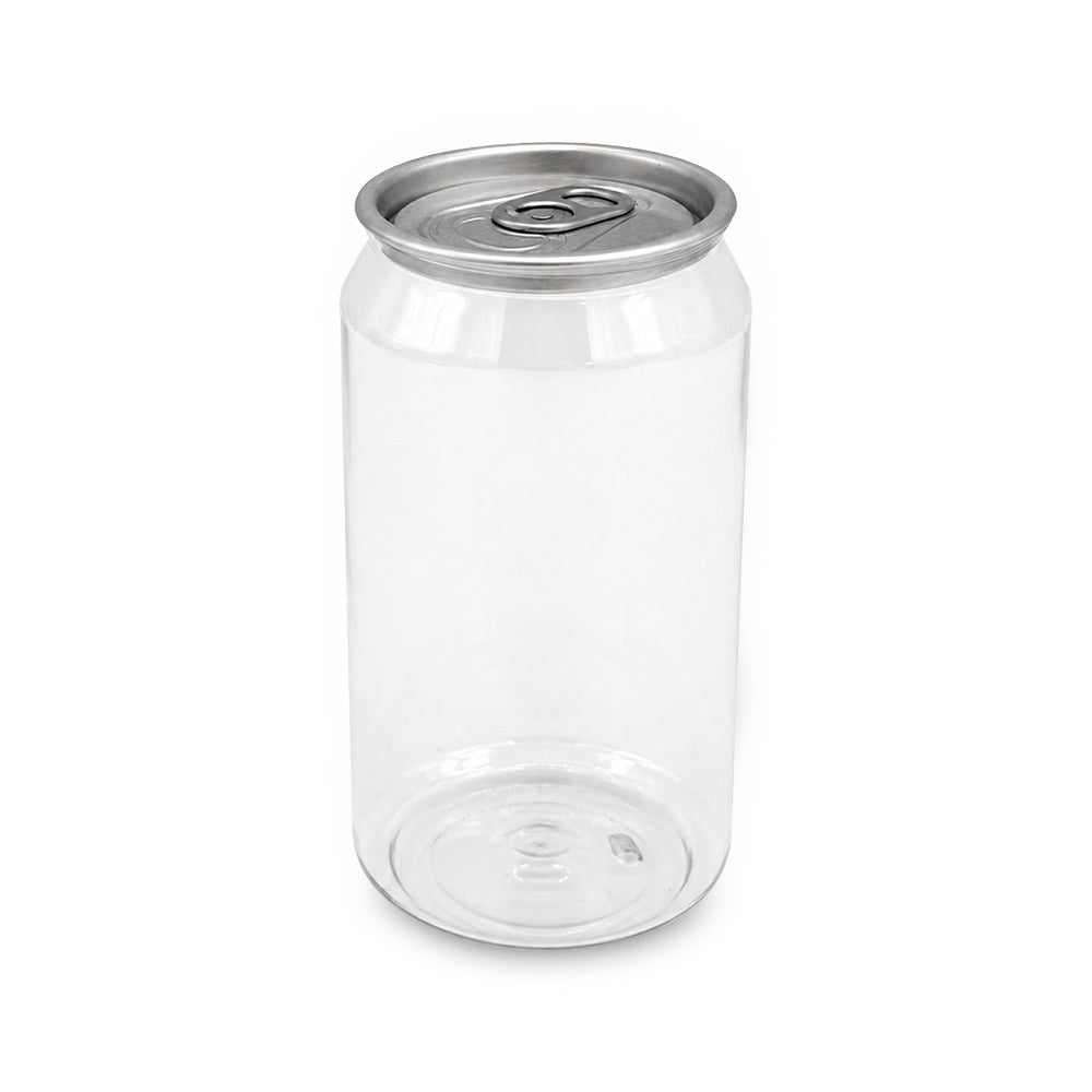 PET Can Clear Round with Silver Lid 55mm 250ML to 500ML - SNH Packing