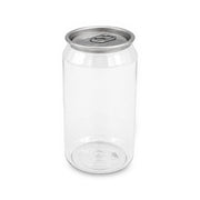PET Can Clear Round with Silver Lid 55mm 250ML to 500ML - SNH Packing