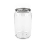 PET Can Clear Round with Silver Lid 55mm 250ML to 500ML - SNH Packing