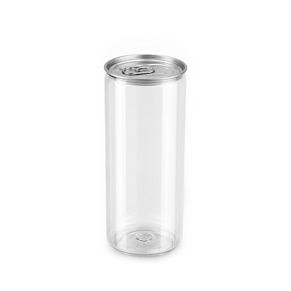 PET Can Clear Round with Silver Lid 55mm 250ML to 500ML - SNH Packing