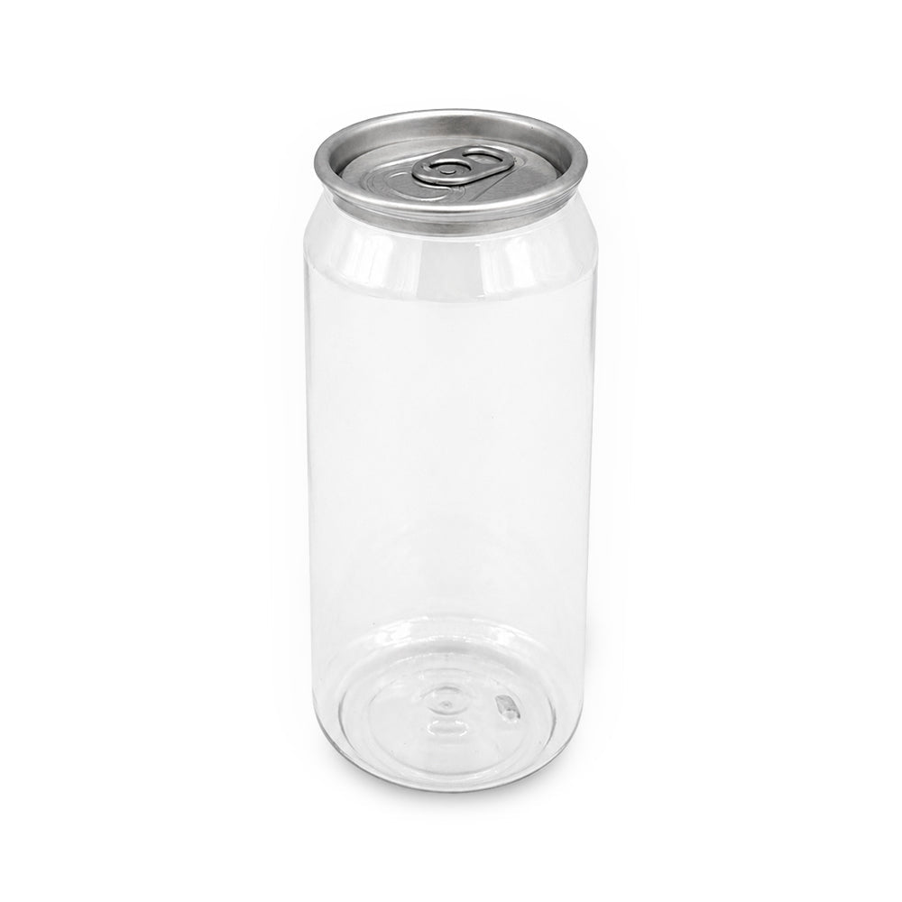 PET Can Clear Round with Silver Lid 55mm 250ML to 500ML - SNH Packing