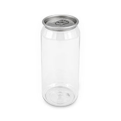 PET Can Clear Round with Silver Lid 55mm 250ML to 500ML - SNH Packing