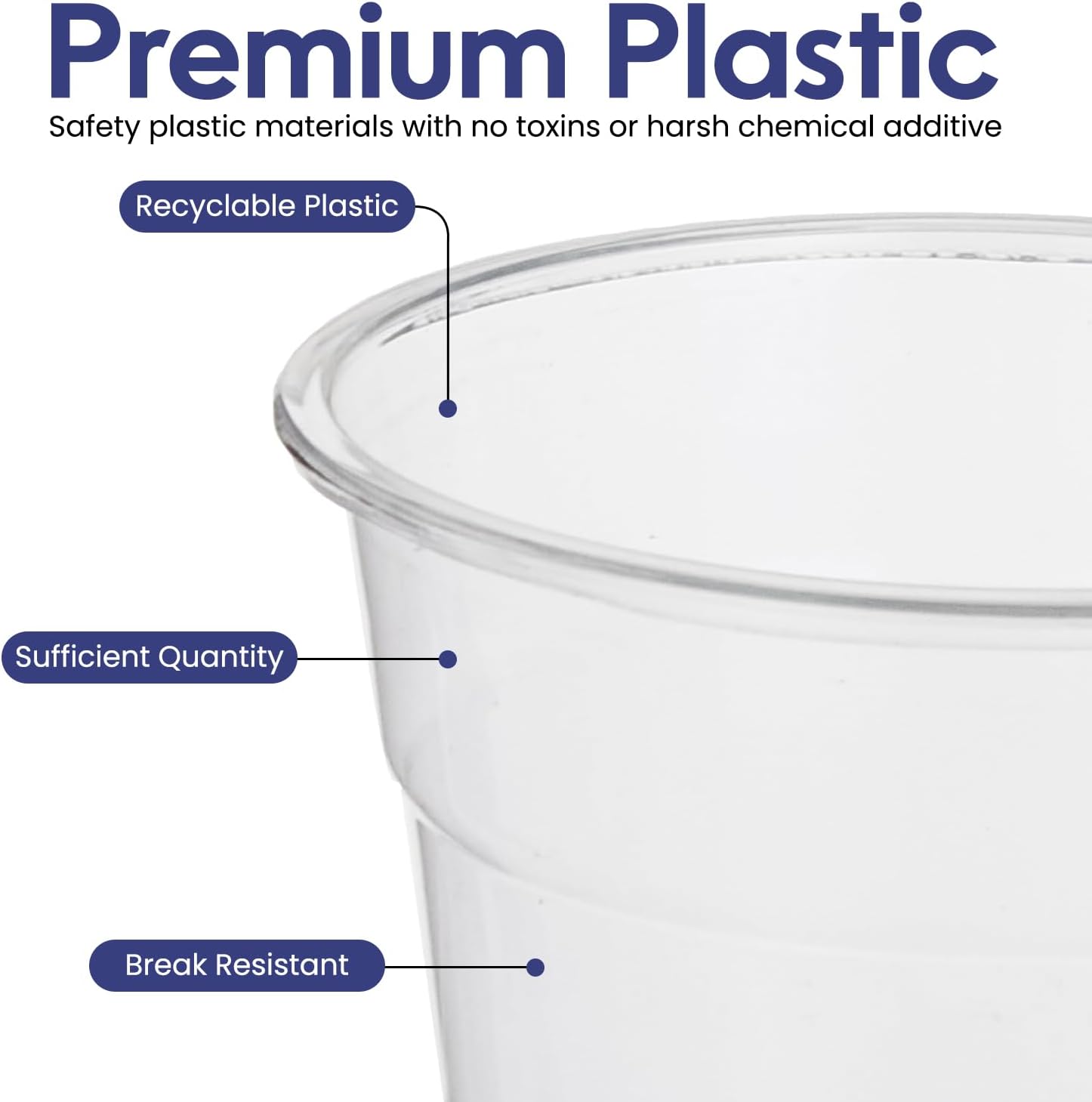 PET Juice Cups with Flat & Dome Lids – Clear Plastic Cups - SNH Packing