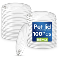 PET & PP Lids for Round Salad Bowls | Clear & Leak Proof - SNH Packing