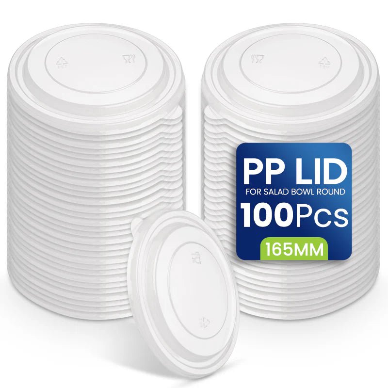 PET & PP Lids for Round Salad Bowls | Clear & Leak Proof - SNH Packing