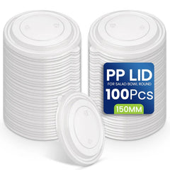 PET & PP Lids for Round Salad Bowls | Clear & Leak Proof - SNH Packing