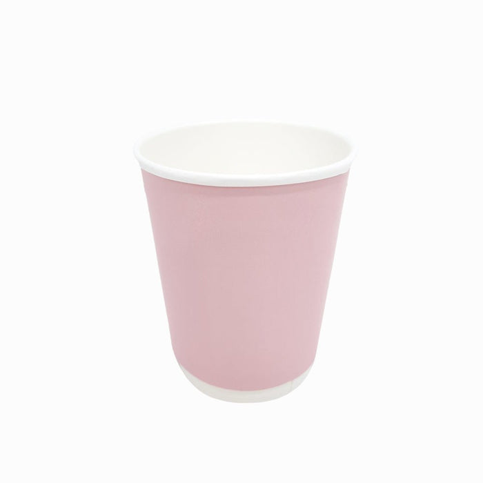 Pink Double Wall Paper Cups 4oz 8oz 12oz Hot Cold Cups