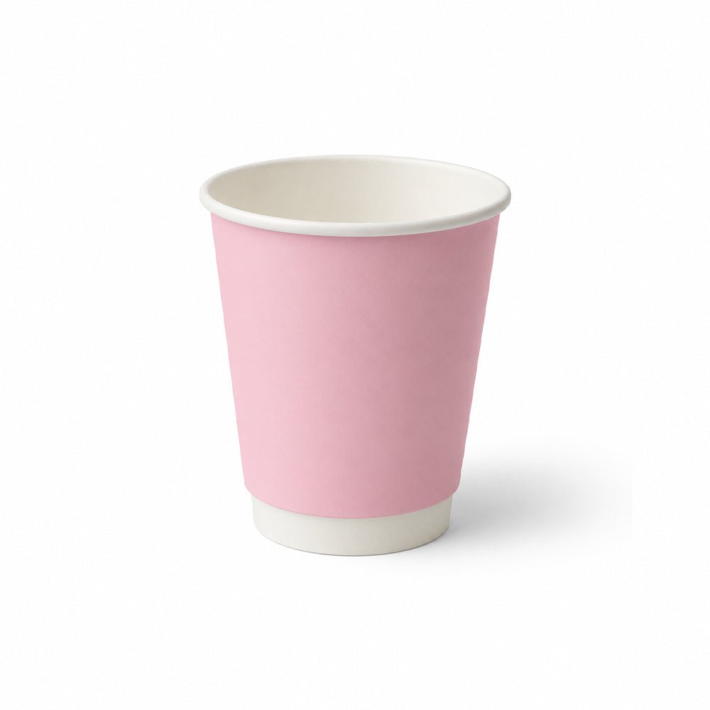 Pink Double Wall Paper Cups 4oz 8oz 12oz Hot Cold Cups - SNH Packing