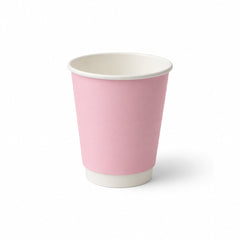 Pink Double Wall Paper Cups 4oz 8oz 12oz Hot Cold Cups - SNH Packing