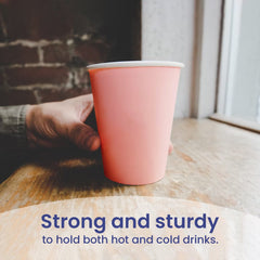 Pink Single Wall Paper Cup Disposable Hot & Cold Drinks - SNH Packing