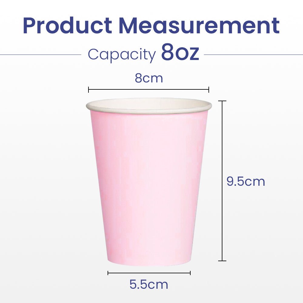 Pink Single Wall Paper Cup Disposable Hot & Cold Drinks - SNH Packing