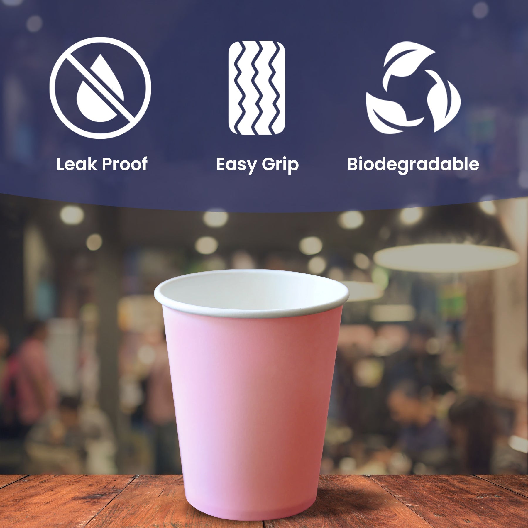 Pink Single Wall Paper Cup Disposable Hot & Cold Drinks - SNH Packing