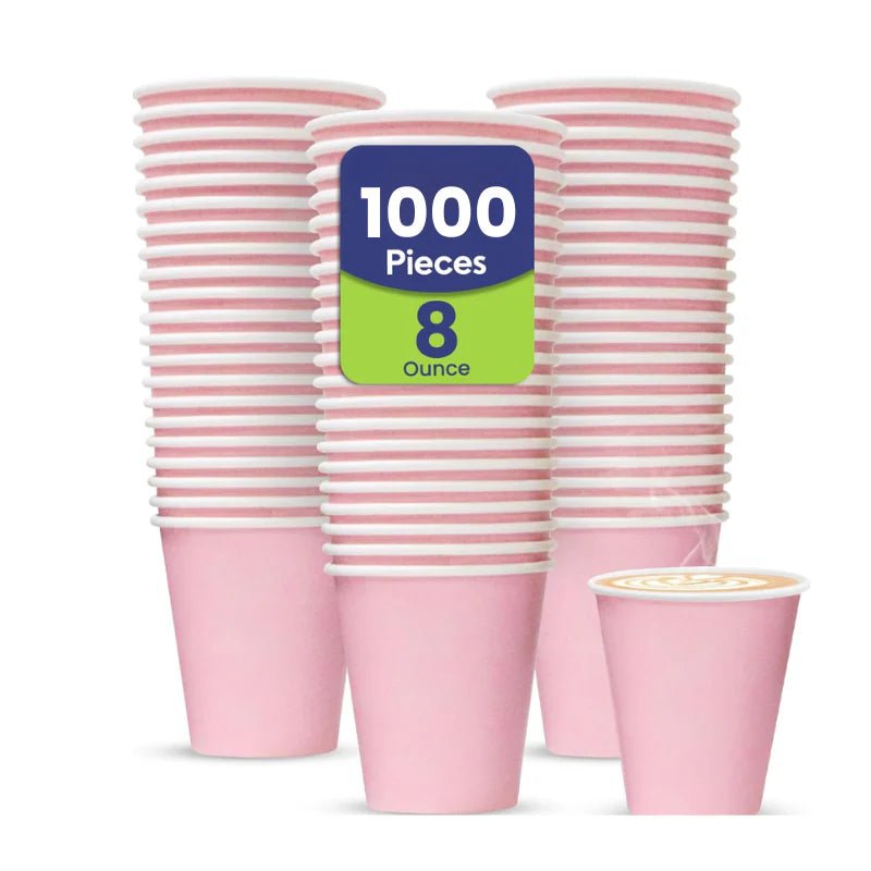 Pink Single Wall Paper Cup Disposable Hot & Cold Drinks - SNH Packing