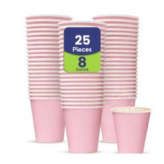 Pink Single Wall Paper Cup Disposable Hot & Cold Drinks - SNH Packing