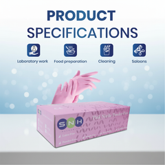 قفاز النتريل الأسود 100 قطعة