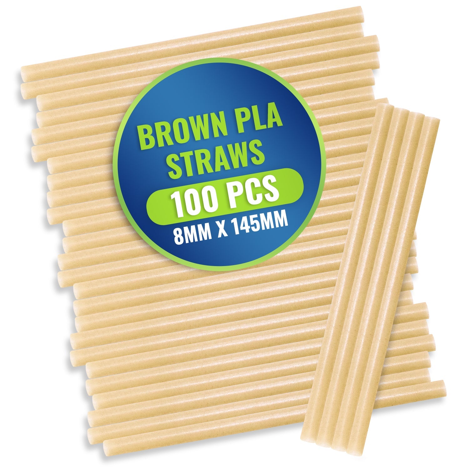 PLA Coffee Straws Individually Wrapped Eco Friendly 100PCS - SNH Packing