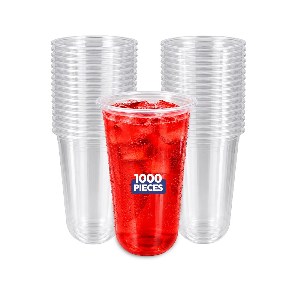 Plastic Juice Cup 95mm 24oz - 1000 Pcs Wholesale Pack - SNH Packing