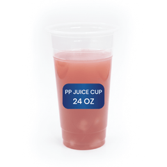 PP Juice Cups Clear 16oz 24oz 90 95 DIA Disposable Cups - SNH Packing