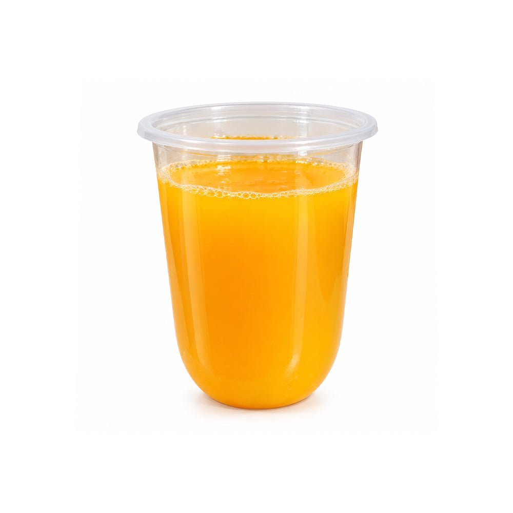 PP Juice Cups U Shape Clear 95mm 16oz 24oz Leak Proof - SNH Packing