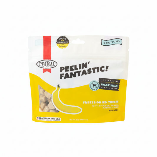 Primal Peelin Fantastic Chicken & Banana with Goat Milk Freeze-Dried Treat 2oz