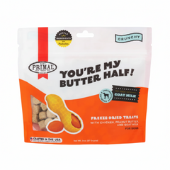 Primal Youre My Butter Half - Chicken & Peanut Butter with Goat Milk Freeze-Dried Treat 2oz