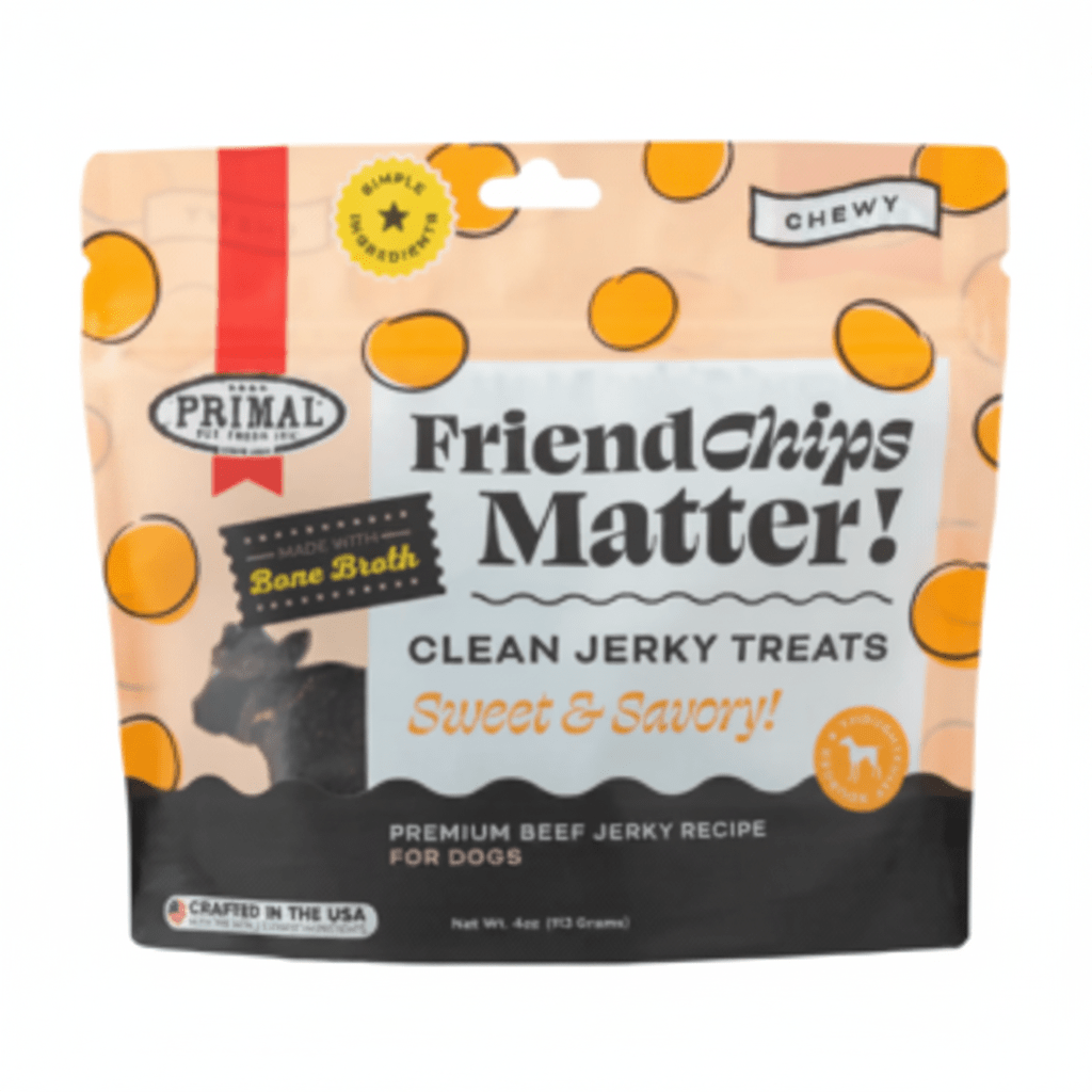 Primal FriendChips Matter Beef with Broth Jerky Treat 4oz - SNH Packing