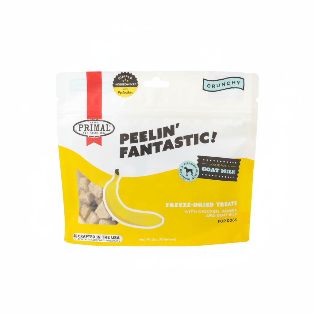 Primal Peelin Fantastic Chicken & Banana with Goat Milk Freeze-Dried Treat 2oz - SNH Packing