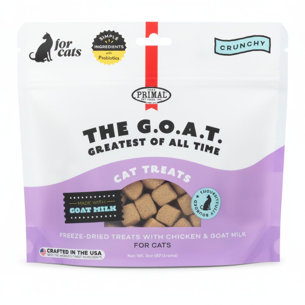 Primal The G.O.A.T. Chicken & Goat Milk for cats! Freeze-Dried Treat 2oz - SNH Packing