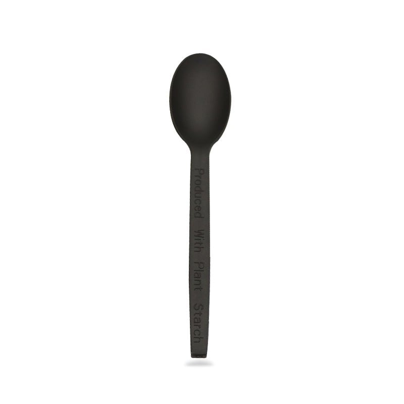 PSM Black Spoon 16cm 1000 Pieces Heavy Duty Disposable Cutlery - SNH Packing