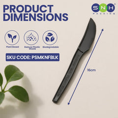 PSM Disposable Black Cutlery Fork Knife Spoon Heavy Duty - SNH Packing