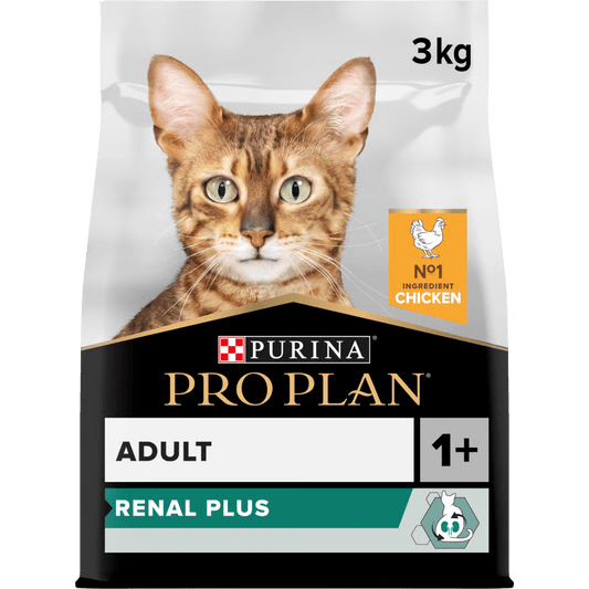 Purina Pro Plan Adult Renal Plus Everyday Dry Cat Food with Chicken, 3 kg - SNH Packing