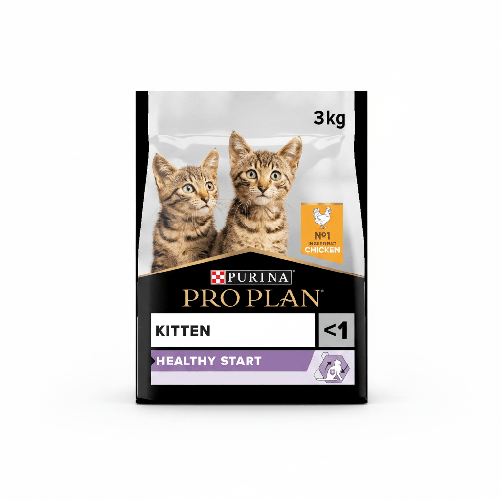 Purina Pro Plan Kitten Healthy Start Dry Cat Food with Chicken, 3 kg - SNH Packing