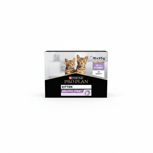 Purina Pro Plan Kitten, Wet Cat Food, Turkey in Gravy, Multipack, 10 x 85g - SNH Packing