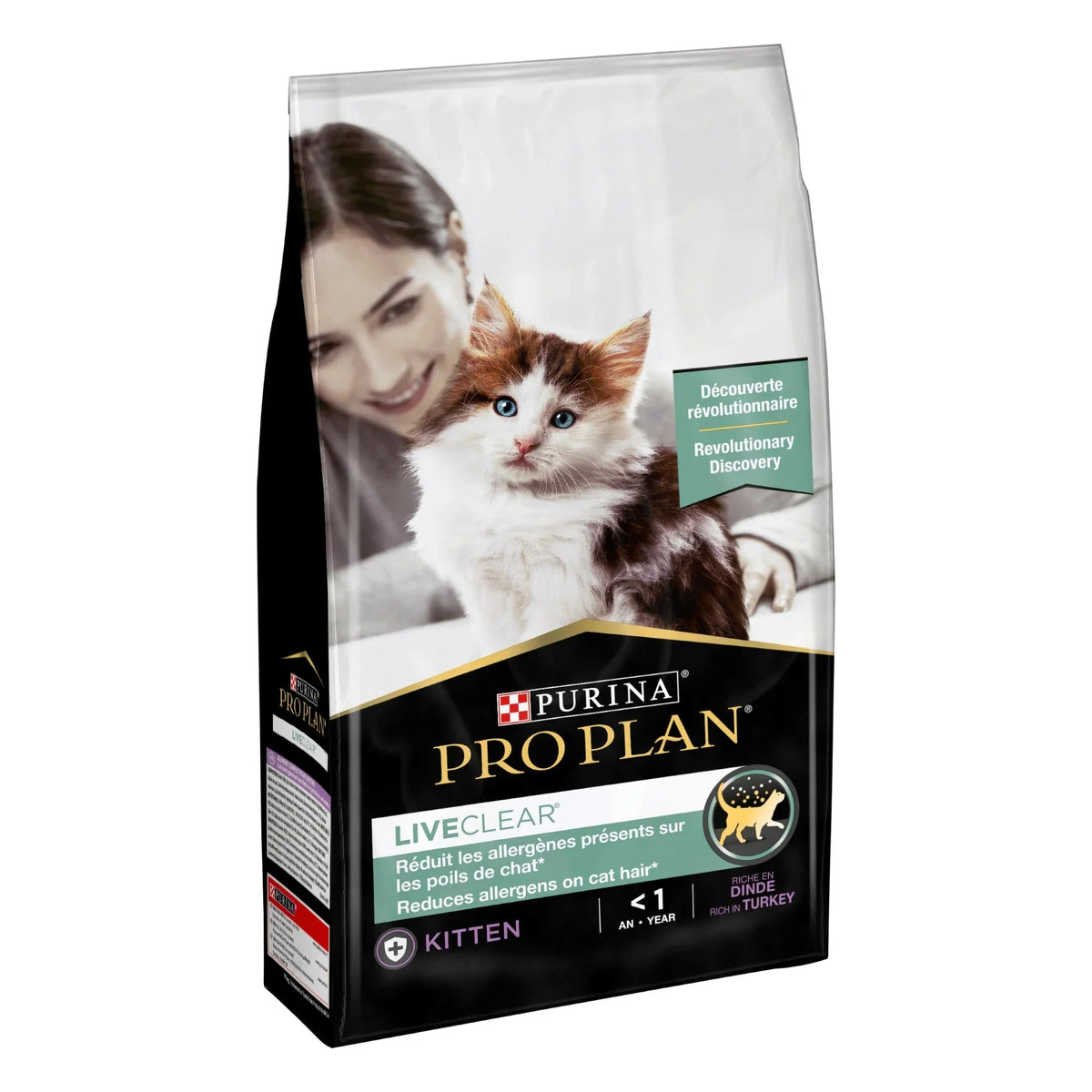 Purina Pro Plan LiveClear Kitten, Allergen Reducing Dry Cat Food with Turkey 1.4 kg - SNH Packing