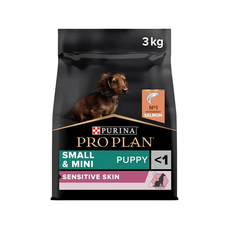 Purina Pro Plan Small and Mini Puppy Sensitive Skin, Dry Dog food with Salmon, 3 kg - SNH Packing
