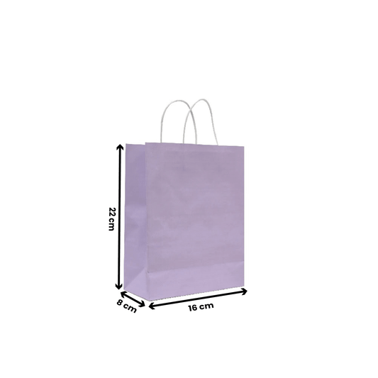 Purple Twisted Handle Paper Bags | Durable Kraft Bags - SNH Packing
