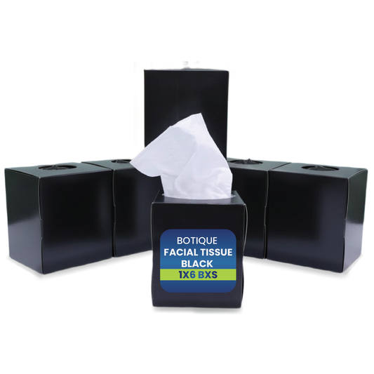 Botique Facial Tissue Box – Premium Soft 2-Ply Tissue Paper | Multiple Colors (White, Black, Golden, Pink, Mix) | 1x6 Boxes