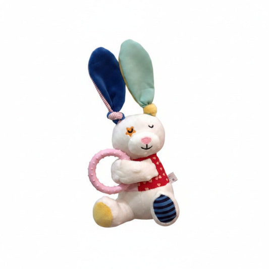 Rabbit Plush Friendz with Squeaker & TPR Ring - SNH Packing