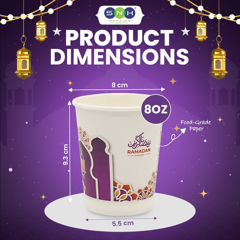 Ramadan Paper Cup 8oz - SNH Packing