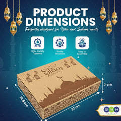 Ramadan Special Meal Box Perfect for Iftar & Suhoor (32×22.8×7cm) - SNH Packing