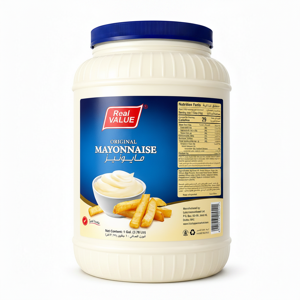 Real Value Mayonnaise Spread 4 x 1 Gallon Case