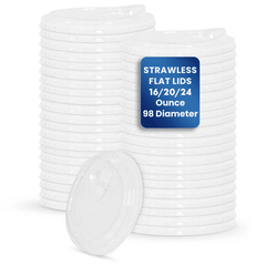 Reclosable Strawless PET Lids for Juice Cups | Fits 12oz–24oz Cups - SNH Packing
