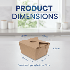 Rectangular Brown Kraft Takeaway Boxes 22 OZ to 72 OZ - SNH Packing