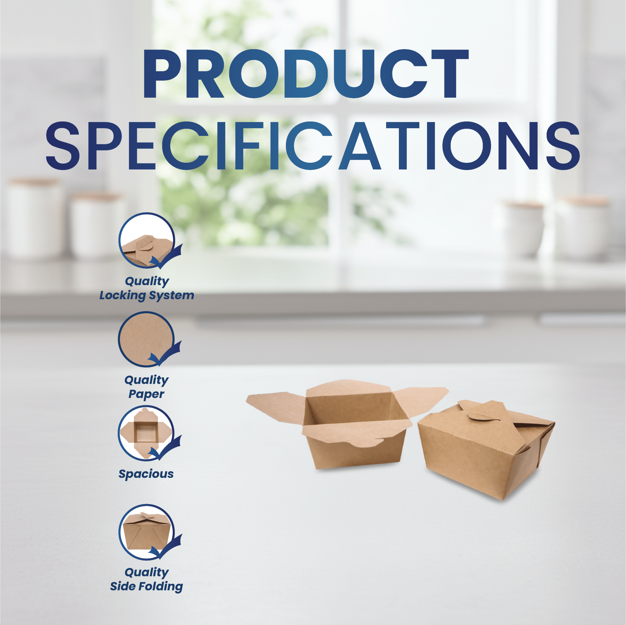Rectangular Brown Kraft Takeaway Boxes 22 OZ to 72 OZ - SNH Packing