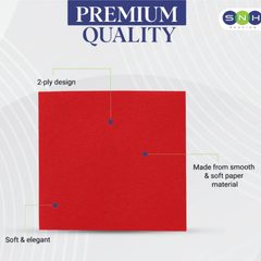 Red Cocktail Paper Napkins 2Ply | 50 PCS PKT - SNH Packing