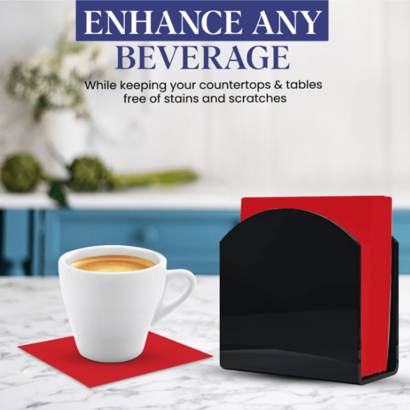 Red Cocktail Paper Napkins 2Ply | 50 PCS PKT - SNH Packing