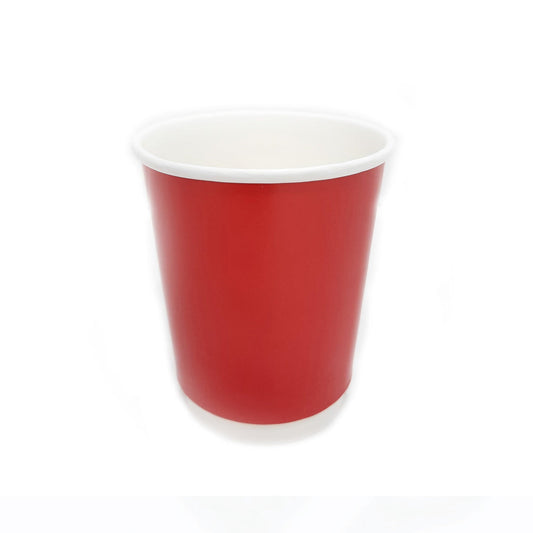 Red Double Wall Paper Cups 4oz 8oz 12oz