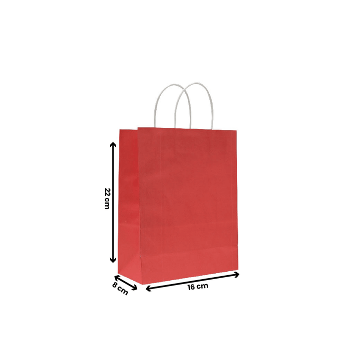 Red Twisted Handle Paper Bags | Shopping & Gift Bags